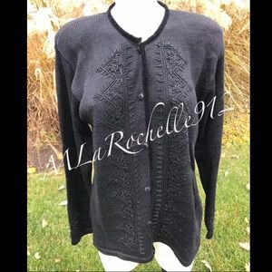CURIO cardigan sweater beaded holiday